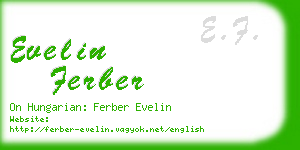 evelin ferber business card